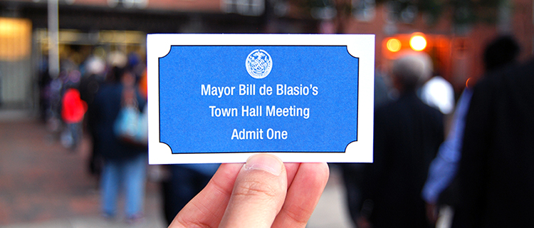 GSOS at Mayor de Blasio Town Hall