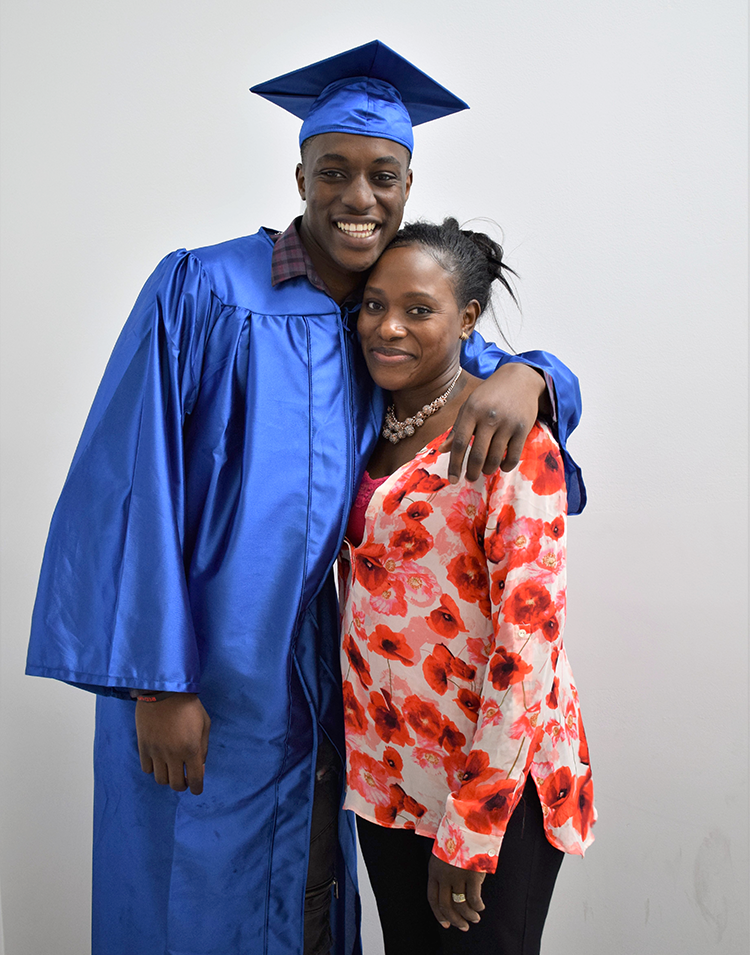 Graduate Boubacar and his mother