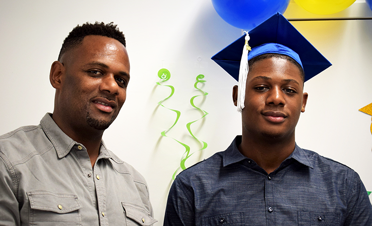 Graduate Kevin and his father