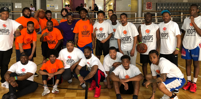 Hoops Against Violence group shot