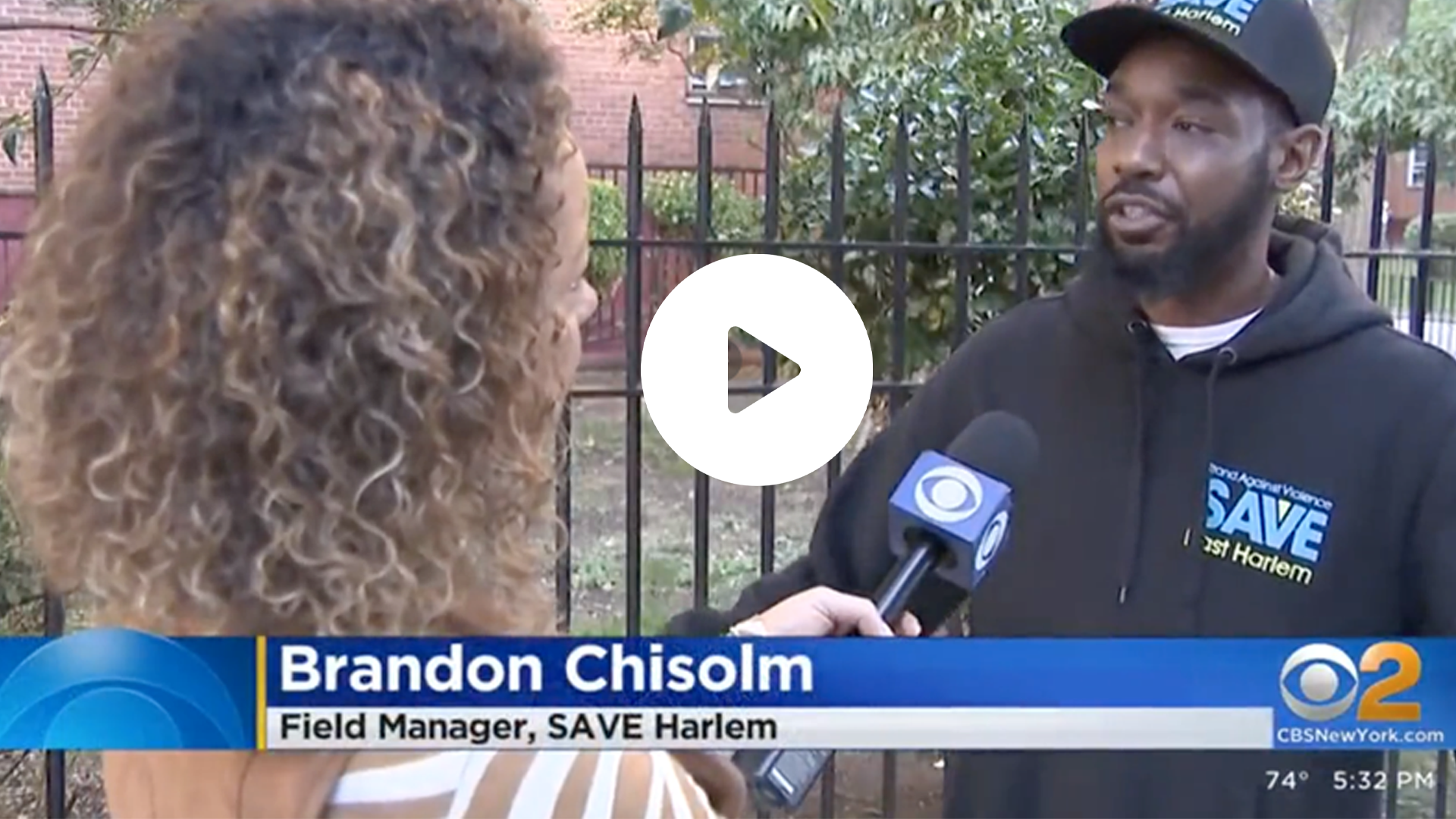 CBS News interviews SAVE East Harlem play button