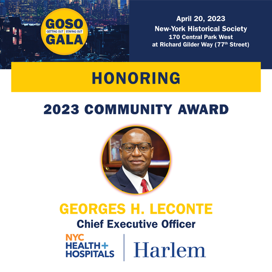 2023 GOSO Gala honoree: Georges H. Leconte, NYC Health + Hospitals