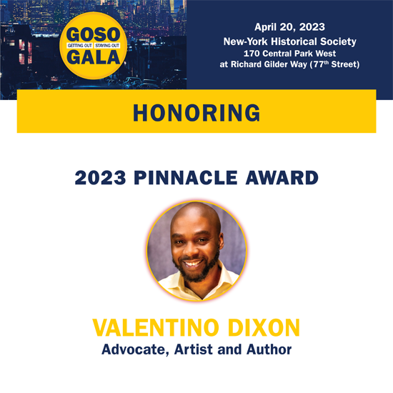 2023 GOSO Gala honoree: Valentino Dixon, advocate, artist and author
