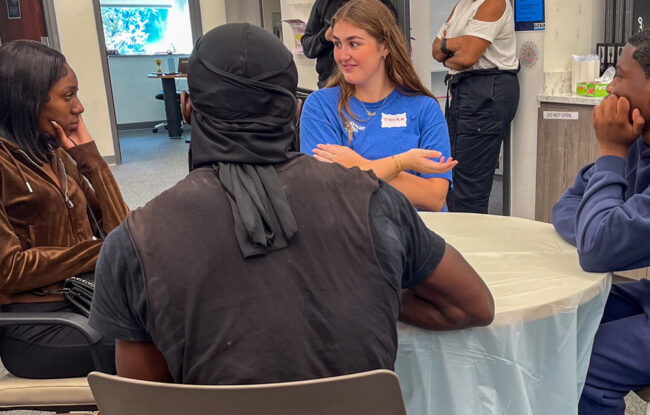 Goldman Sachs ice breaker activities with GOSO participants