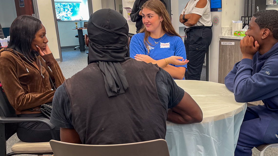 Goldman Sachs ice breaker activities with GOSO participants