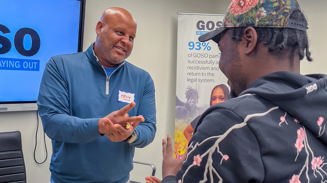 Goldman Sachs ice breaker activities with GOSO participants